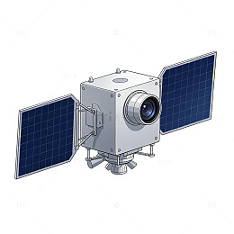 卫星探测器3D模型设计素材