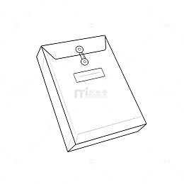 线描风信封手绘设计素材