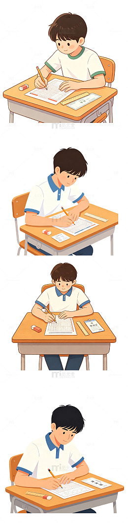 答题卡，考试人物，填写试卷