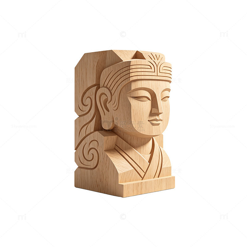 人物头像雕刻设计素材