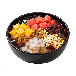 水果冰粉碗美食摄影素材