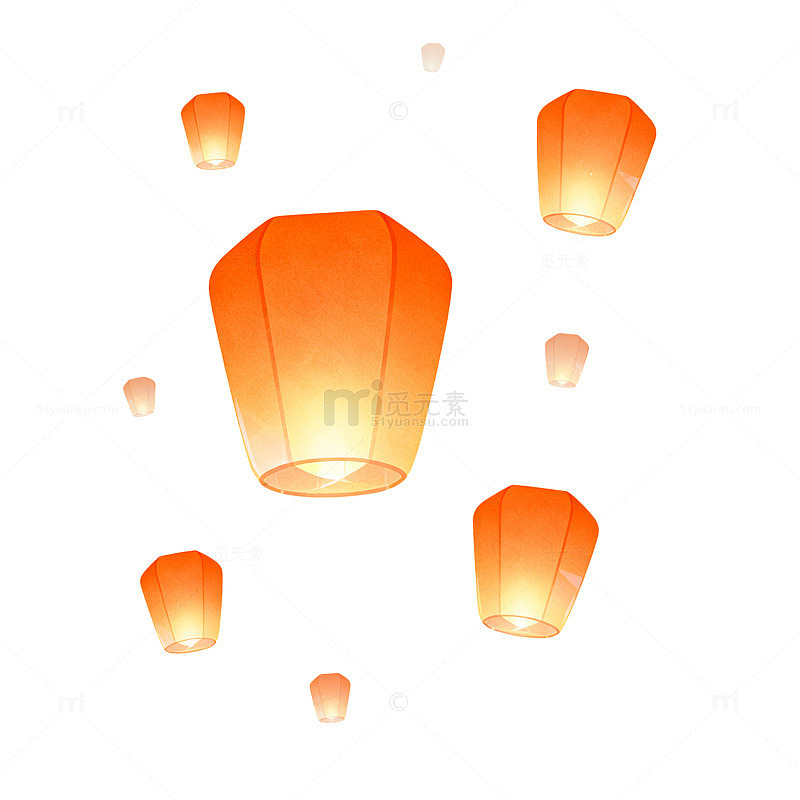 矢量风中秋灯笼发光设计素材