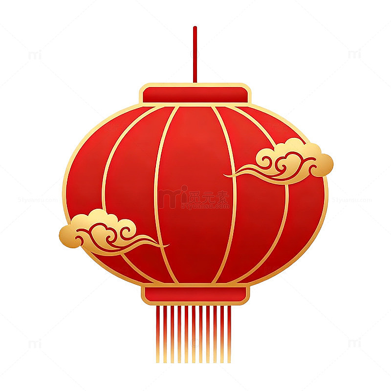 扁平风春节红灯笼矢量设计素材