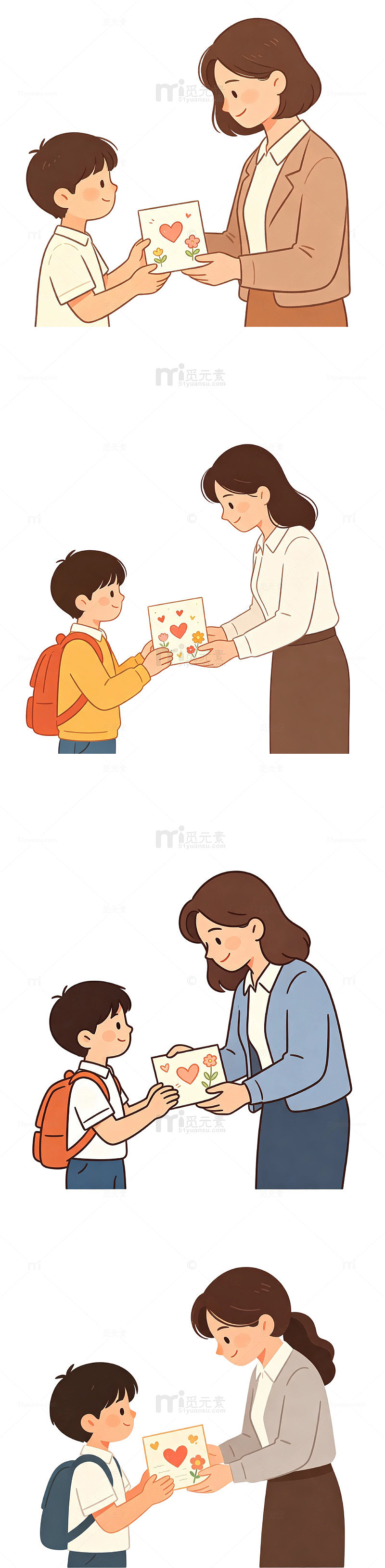 手写贺卡，教师节贺卡，学生感谢