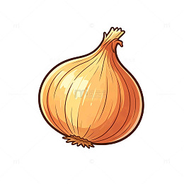 卡通风格洋葱蔬菜插画设计素材