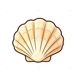 卡通风格海螺贝壳插画设计素材