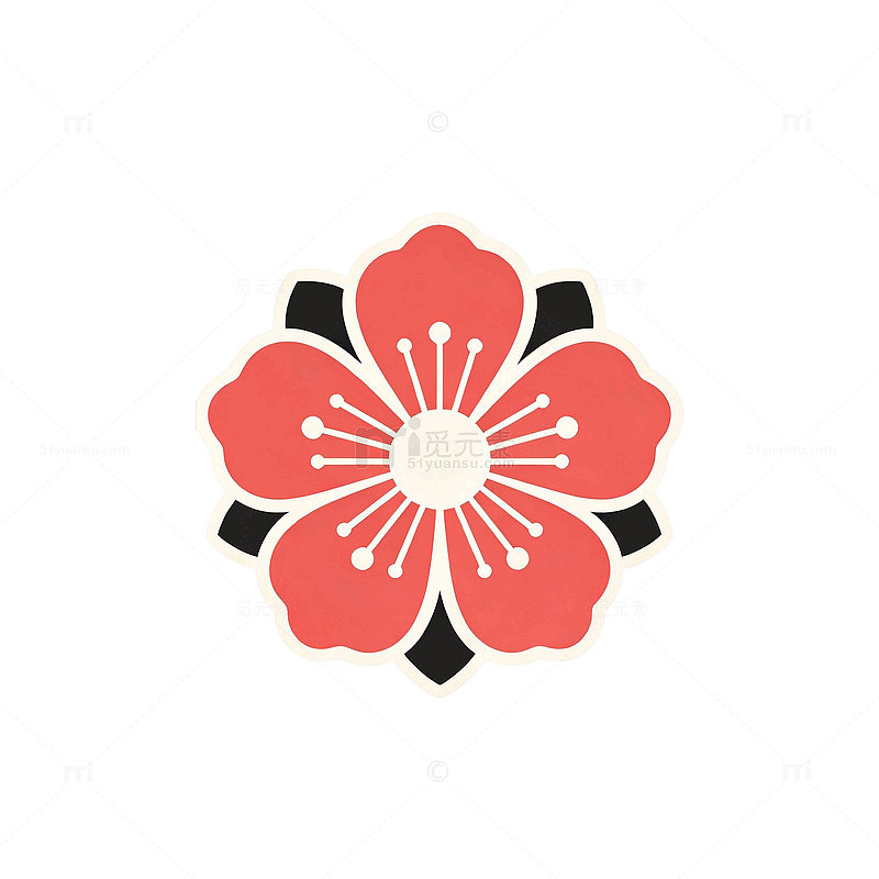 简约风樱花图案矢量设计素材