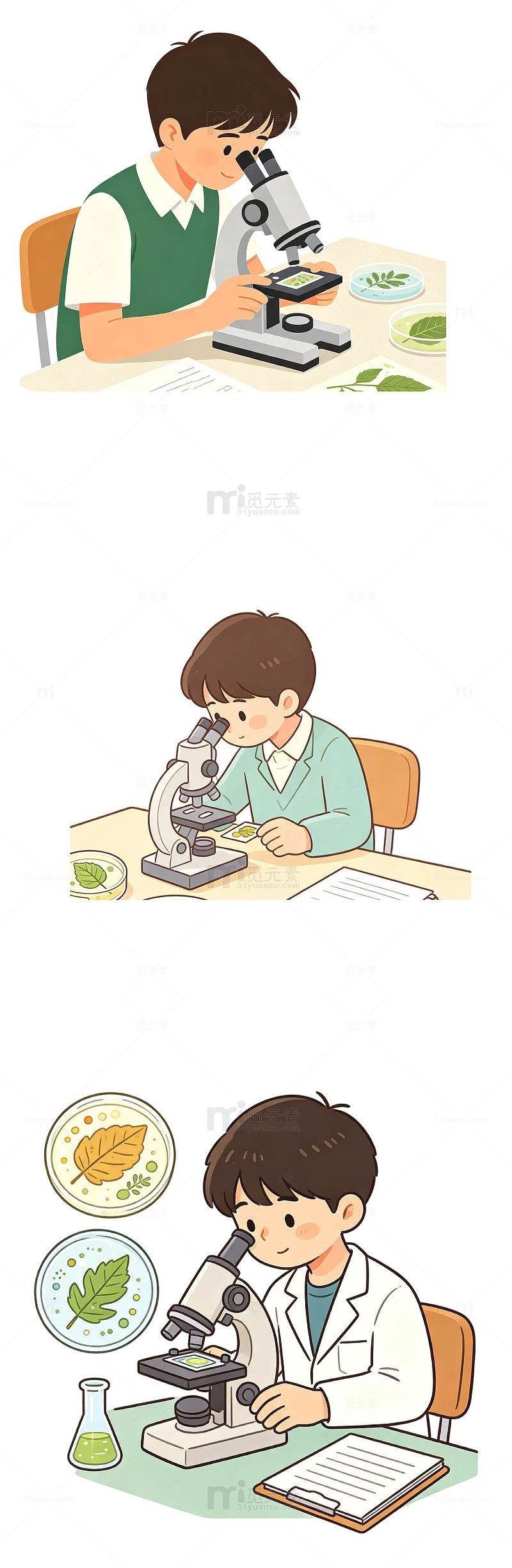 生物课，显微镜，标本观察