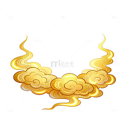 国风金色祥云图案设计素材