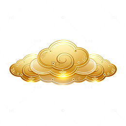 金色祥云传统纹样矢量设计素材