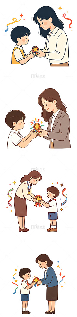 小徽章，教师节礼物，学生致敬，手绘人物