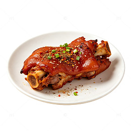 烤猪蹄美食摄影素材