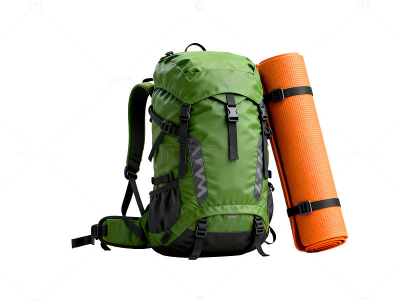 简约风户外登山背包设计素材