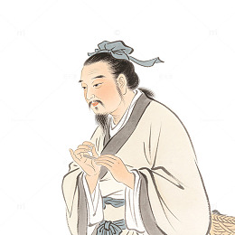 国画风古代文人手绘人物设计素材