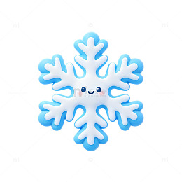 卡通风可爱雪flake设计素材
