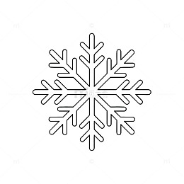 线条风，雪花图案矢量设计素材