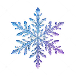 渐变色雪花冬季装饰矢量素材