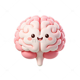 可爱风大脑卡通形象设计素材