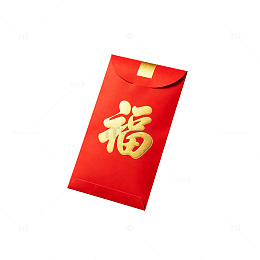 扁平风春节红包福字设计素材