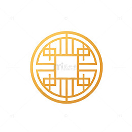 金色线条中式传统纹样矢量设计素材