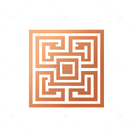 简约风几何回纹图案设计素材
