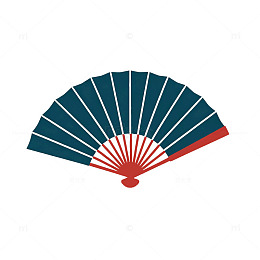 简约风传统折扇矢量设计素材