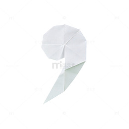 极简风折纸数字九设计素材