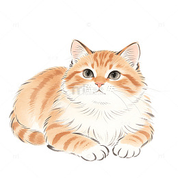 手绘风可爱猫咪插画设计素材