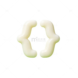 极简风代码符号3D立体设计素材