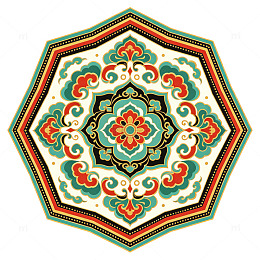 复古风花纹图案