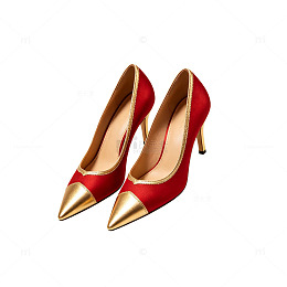 简约风红色高跟鞋时尚设计素材