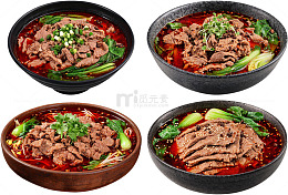 美食摄影牛肉汤面碗装设计素材