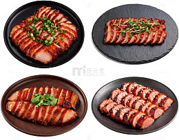 美食摄影叉烧肉摆盘设计素材