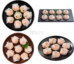 美食摄影鲜虾饺摆盘设计素材
