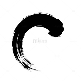 水墨风书法笔触抽象线条设计素材