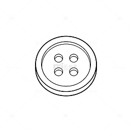 线稿风纽扣简约手绘设计素材
