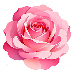 矢量风粉色玫瑰花设计素材