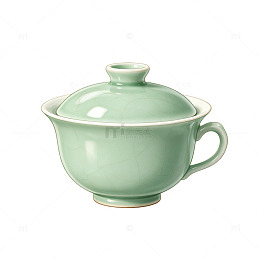 青瓷风茶具盖碗