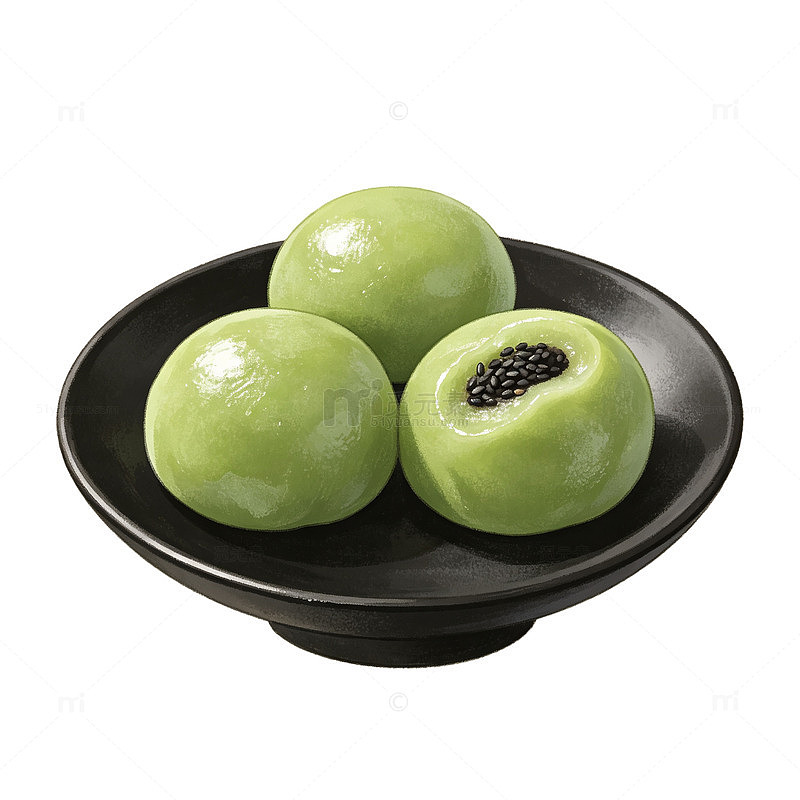 日式抹茶团子