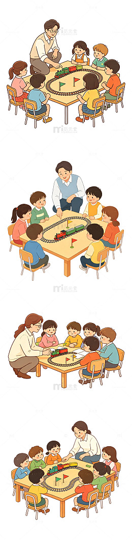 小火车模型，创意教学