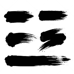水墨风书法笔触手绘墨迹设计素材