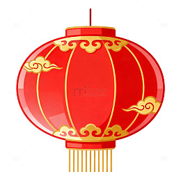 卡通风格红色灯笼矢量设计素材