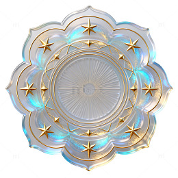 梦幻风星空莲花装饰设计素材