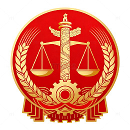 金色徽章风司法天平法律标志设计素材