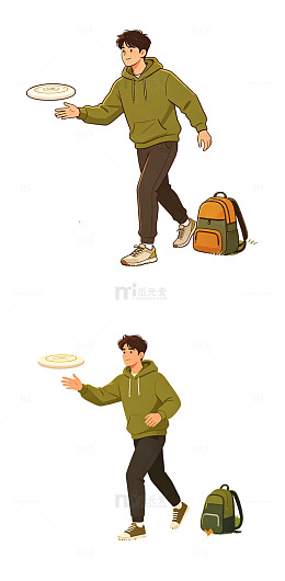 草地飞盘，秋日运动，