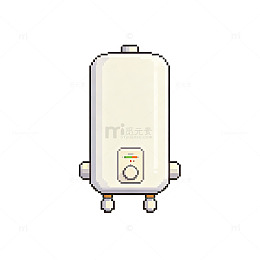 简约风家用热水器卡通插画设计素材