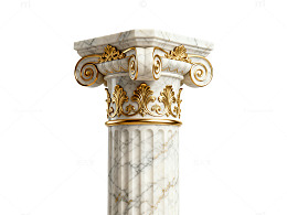 古典风大理石罗马柱装饰设计素材