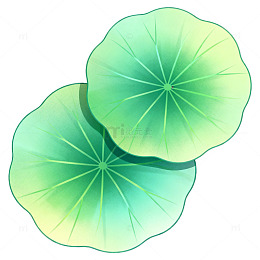 渐变风荷叶图案矢量设计素材