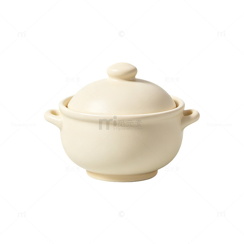 简约风陶瓷汤锅静物设计素材