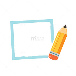 手绘风铅笔画框简约插画设计素材
